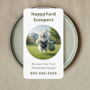 Carte De Visite Ramassage Professionnel de Déchets d'Animaux Pelle