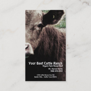 Carte De Visite Ranch principal de boeuf de vache