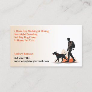 Carte De Visite Randonnée de marche de chien animal de compagnie a