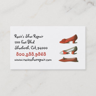 Carte De Visite Rangée de chaussures pour femmes Vintages