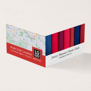 Carte De Visite Rangée de livres, Club du livre détaillé