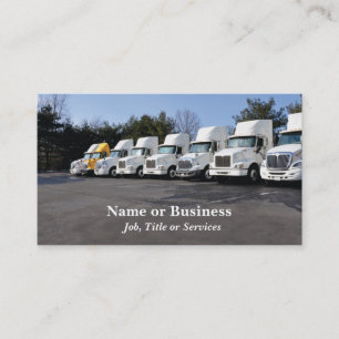 Carte De Visite rangée ou flotte de gros camions