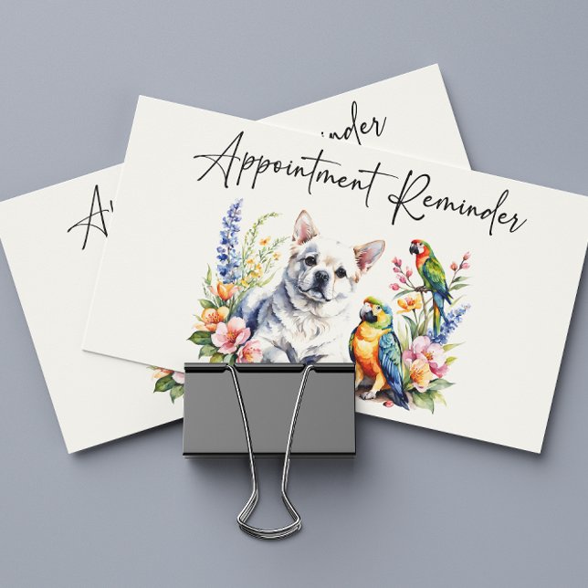 Carte De Visite Rappel de la nomination des vétérinaires Aquarelle (Créateur téléchargé)