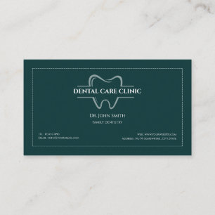 Carte De Visite Rappel de rendez-vous chez le dentiste minimaliste