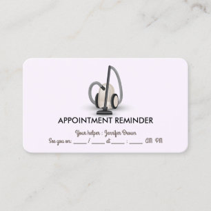 Carte De Visite Rappel de rendez-vous de nettoyage de maison à l'a
