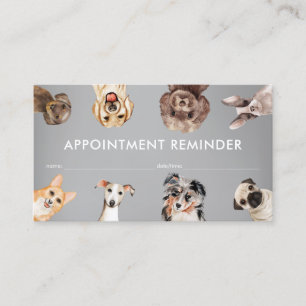 Carte De Visite Rappel de rendez-vous de toilettage pour petits ch
