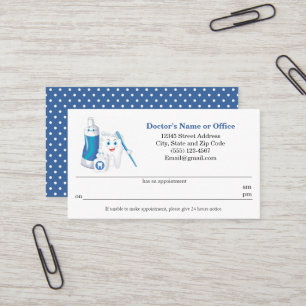 Carte De Visite Rappel de rendez-vous dentaire