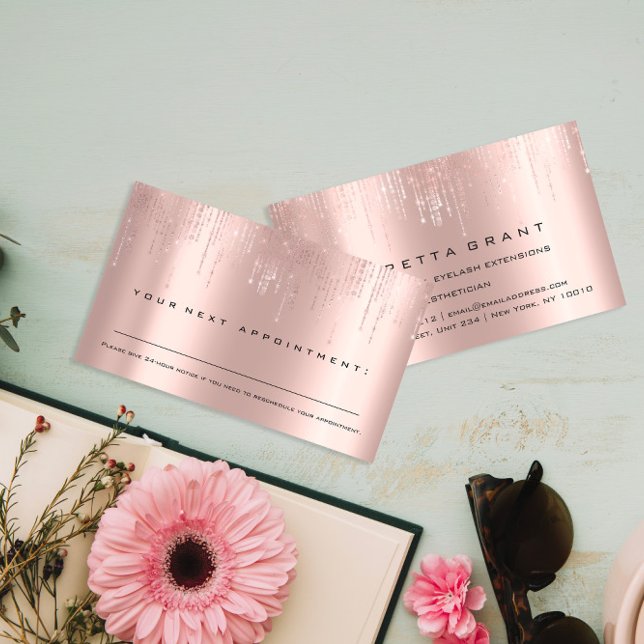 Carte De Visite Rappel de rendez-vous professionnel Salon de beaut (Professional Appointment Reminder Beauty Salon Business Card)