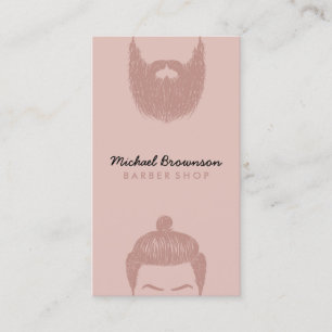 Carte De Visite Rasoir de barbier rose épilation laser