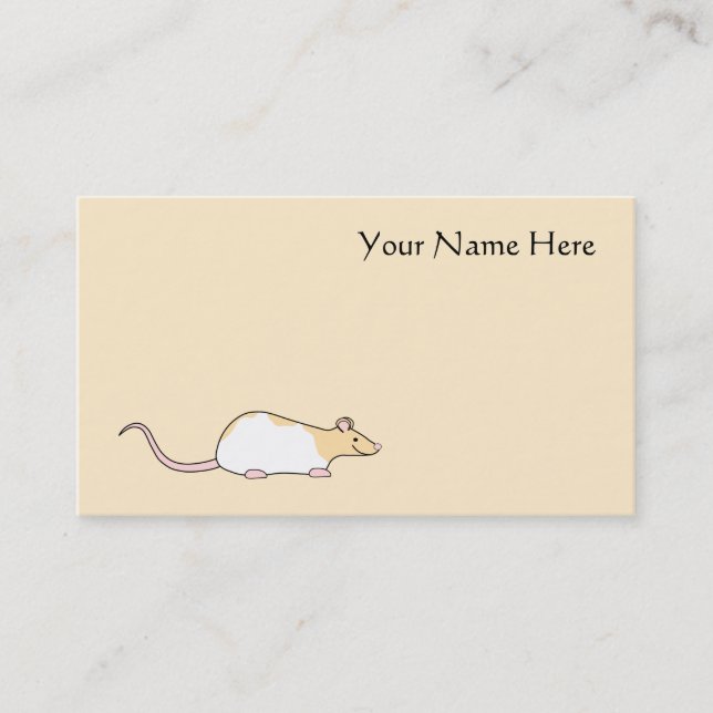 Carte De Visite Rat d'animal familier. Faon et varié à capuchon (Devant)