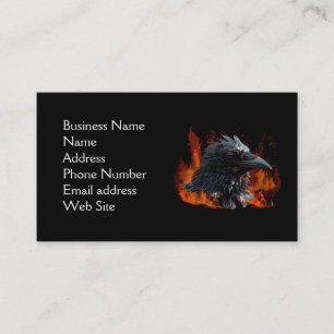Carte de visite Raven Flames