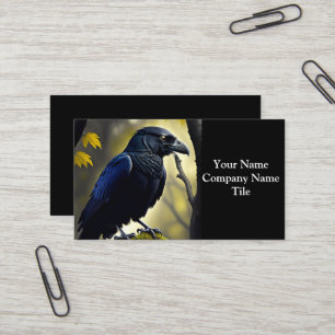 Carte De Visite Raven rustique - Natures Guardian