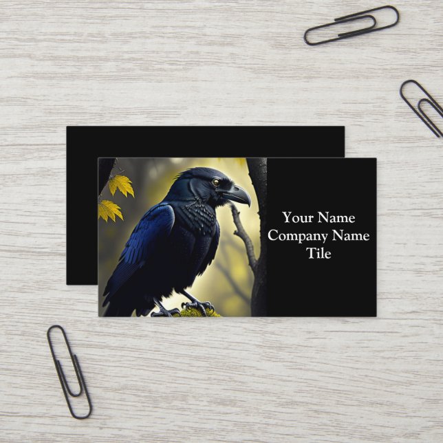 Carte De Visite Raven rustique - Natures Guardian (Devant/Arrière en situation)
