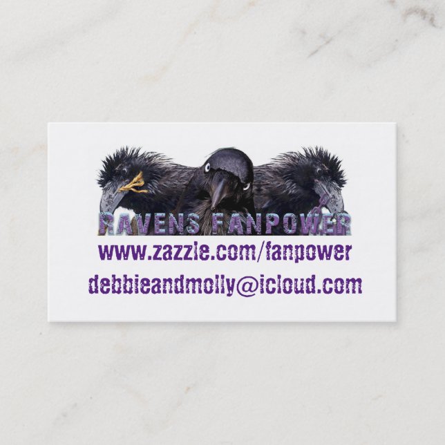 Carte De Visite Ravens Fanpower (Devant)