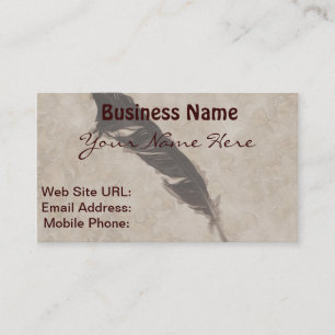 Carte De Visite Raven's Feather Bird-lover Crow design