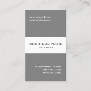 Carte de visite rayé gris et blanc élégant