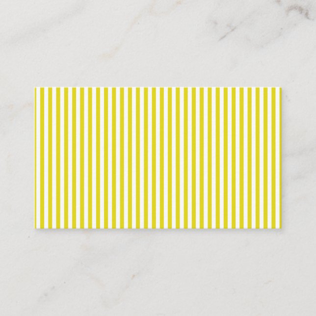 Carte De Visite rayé jaune moutarde (Devant)