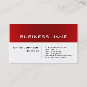 Carte de visite rayé rouge blanc à la mode de