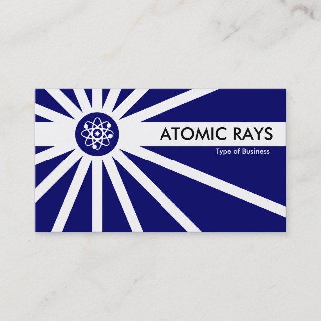 Carte De Visite Rayons atomiques - bleu foncé (Devant)