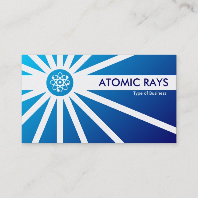 Carte De Visite Rayons atomiques - le bleu a ombragé II (Devant)