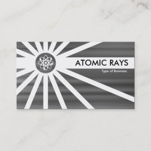 Carte De Visite Rayons atomiques - Texture en métal brossé