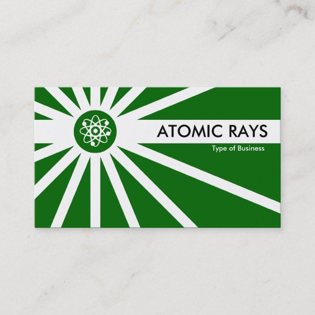 Carte De Visite Rayons atomiques - vert d'herbe foncé (Devant)
