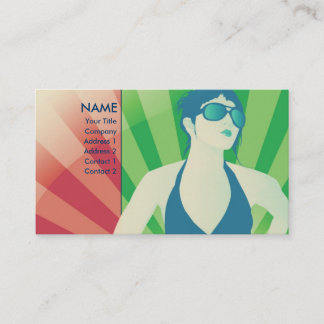 Carte De Visite rayons de vecteur