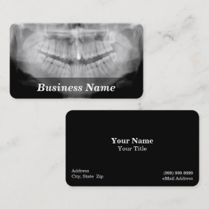 Carte De Visite Rayons X dentaires des dents