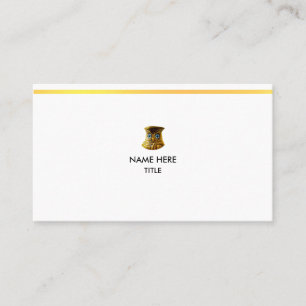 Carte De Visite Rayure dorée élégante sur blanc