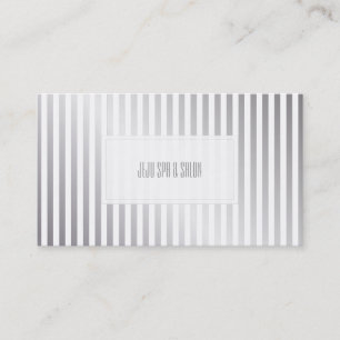 Carte De Visite Rayures d'argent de faux de PixDezines