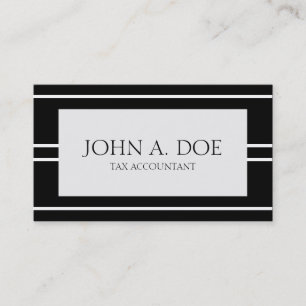 Carte De Visite Rayures de comptabilité du comptable B/W de CPA de