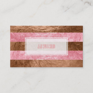 Carte De Visite Rayures de PixDezines/aluminium rose de faux