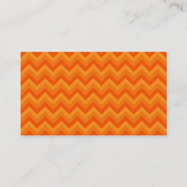 Carte De Visite Rayures oranges de zigzag (Devant)