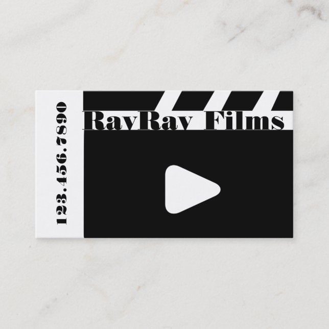 Carte De Visite Réalisateur Films Producteur Production Business (Devant)