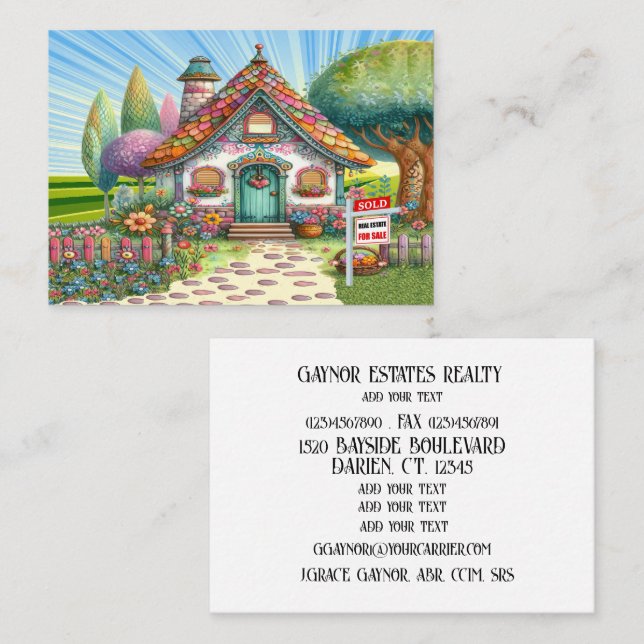 Carte De Visite Réalisateur immobilier (Devant / Derrière)