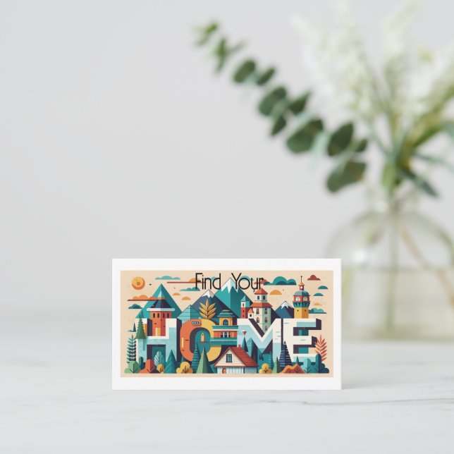 carte de visite Réalisateur "Trouver votre maison" (Debout devant)