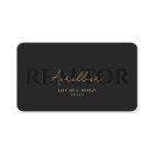 Realtor Black Immobilier Agent Monogramme Moderne