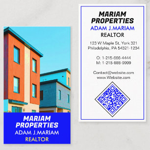 Carte De Visite Realtor de l'agent immobilier professionnel (QR Ph