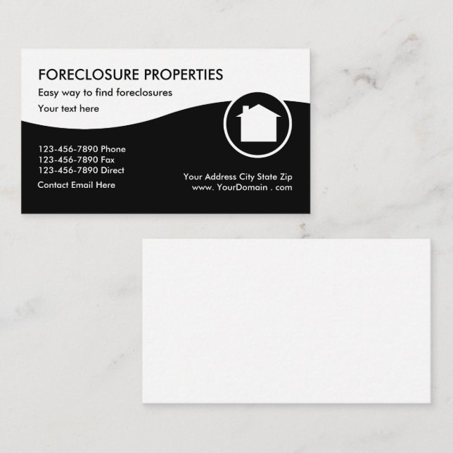 Carte De Visite Realtor de prévision (Devant / Derrière)