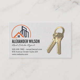 Carte De Visite Realtor du logo du bâtiment principal Touches