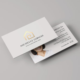 Carte De Visite Realtor Gold House courtier en hypothèques minimum