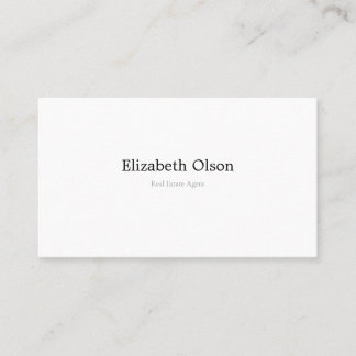 Carte De Visite Realtor moderne Promotionnel minimaliste blanc sim