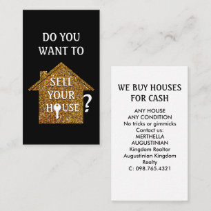 Carte De Visite Realtor NOUS ACHETONS DES MAISONS