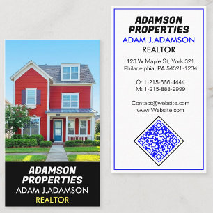 Carte De Visite Realtor Premium Real Estate Agent (QR Code Photo)