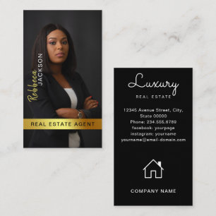 Carte De Visite Realtor Real Estate Agent Ajouter Monogramme photo
