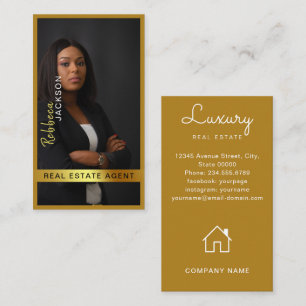 Carte De Visite Realtor Real Estate Agent Ajouter Monogramme photo