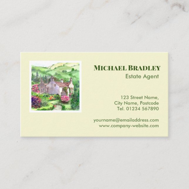 Carte De Visite Realtor Real Estate Agent Rydal Mount Propriété (Devant)