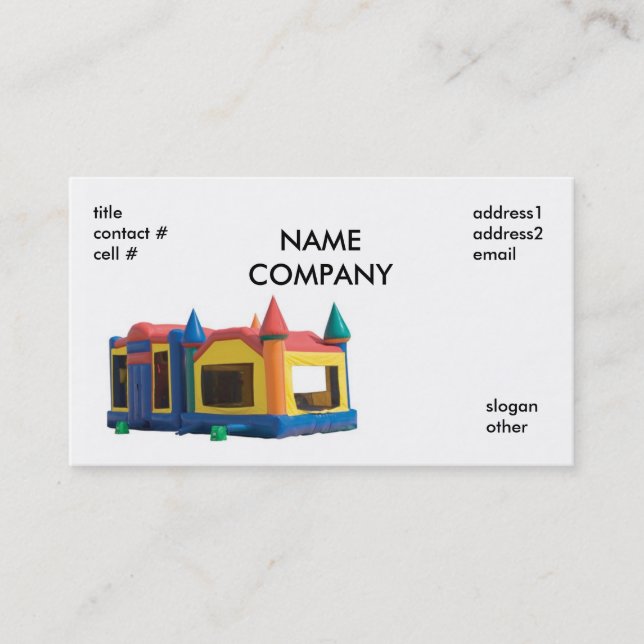 Carte De Visite rebondissez la location de maison, NAMECOMPANY, (Devant)