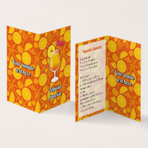 Carte De Visite Recette Tequila Sunrise