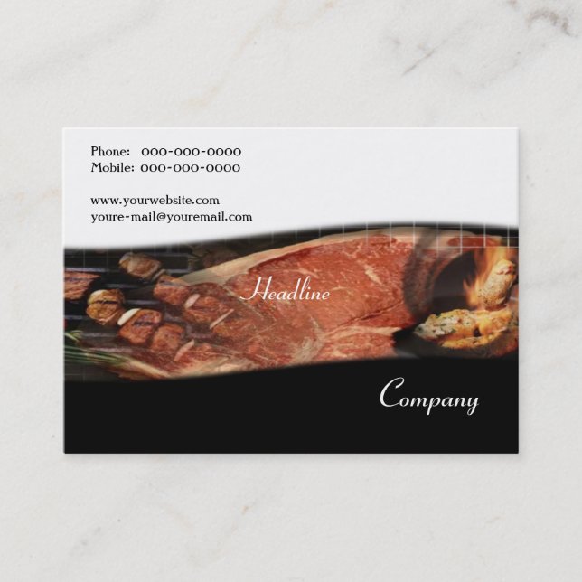 Carte de visite Recettes BBQ (Devant)